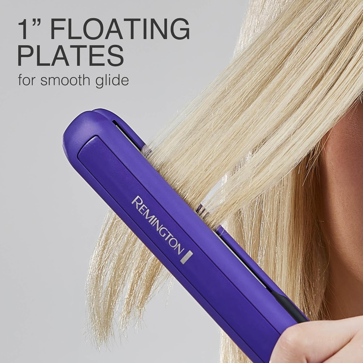 S5505P Remington hair straightener with 1-inch floating plates on a gray background