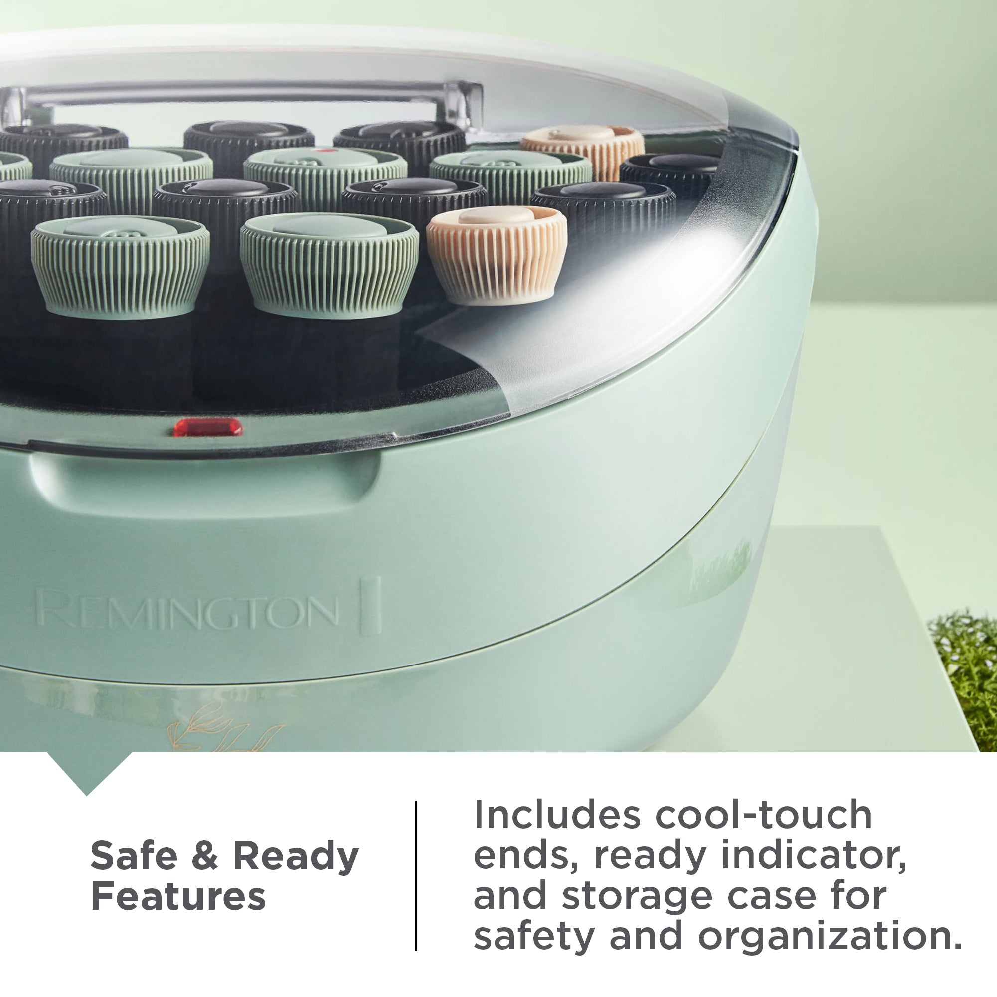 H5750NA Botanicals™ Hair Setters close up with storage case for organization