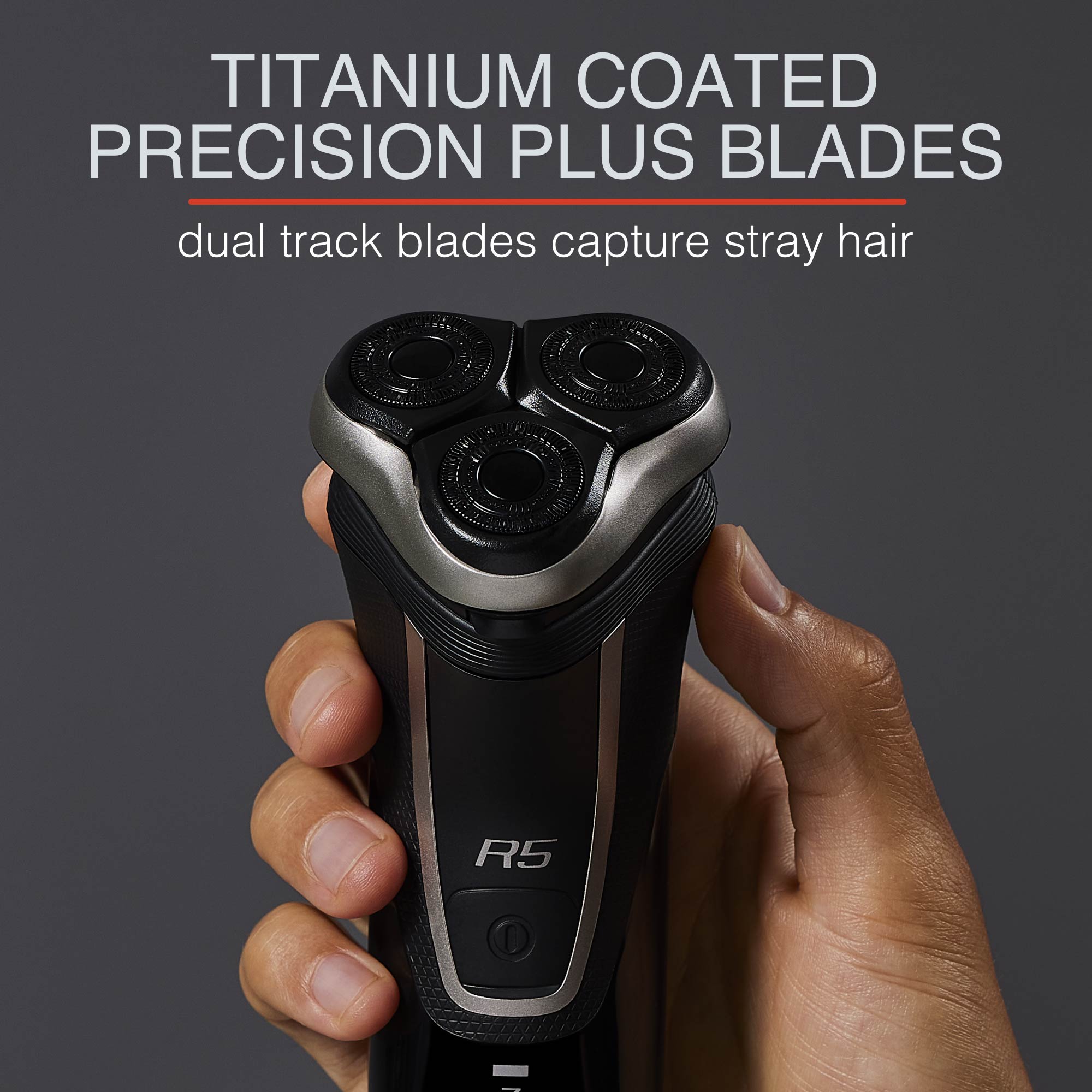 Hand holding the R5 Style Series Rotary Shaver
