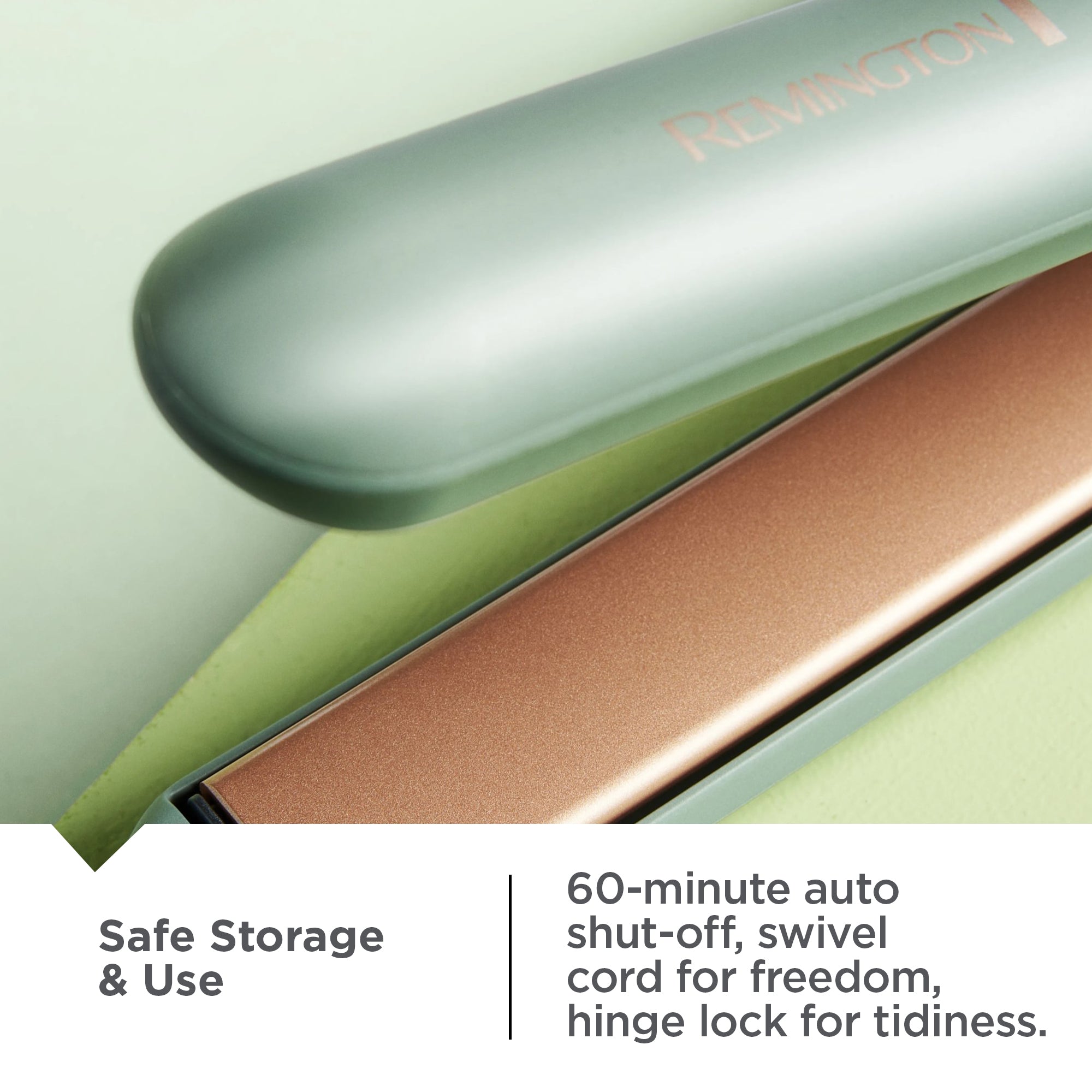 S5750NA Botanicals™ 1" Flat Iron closeup of ceramic plate