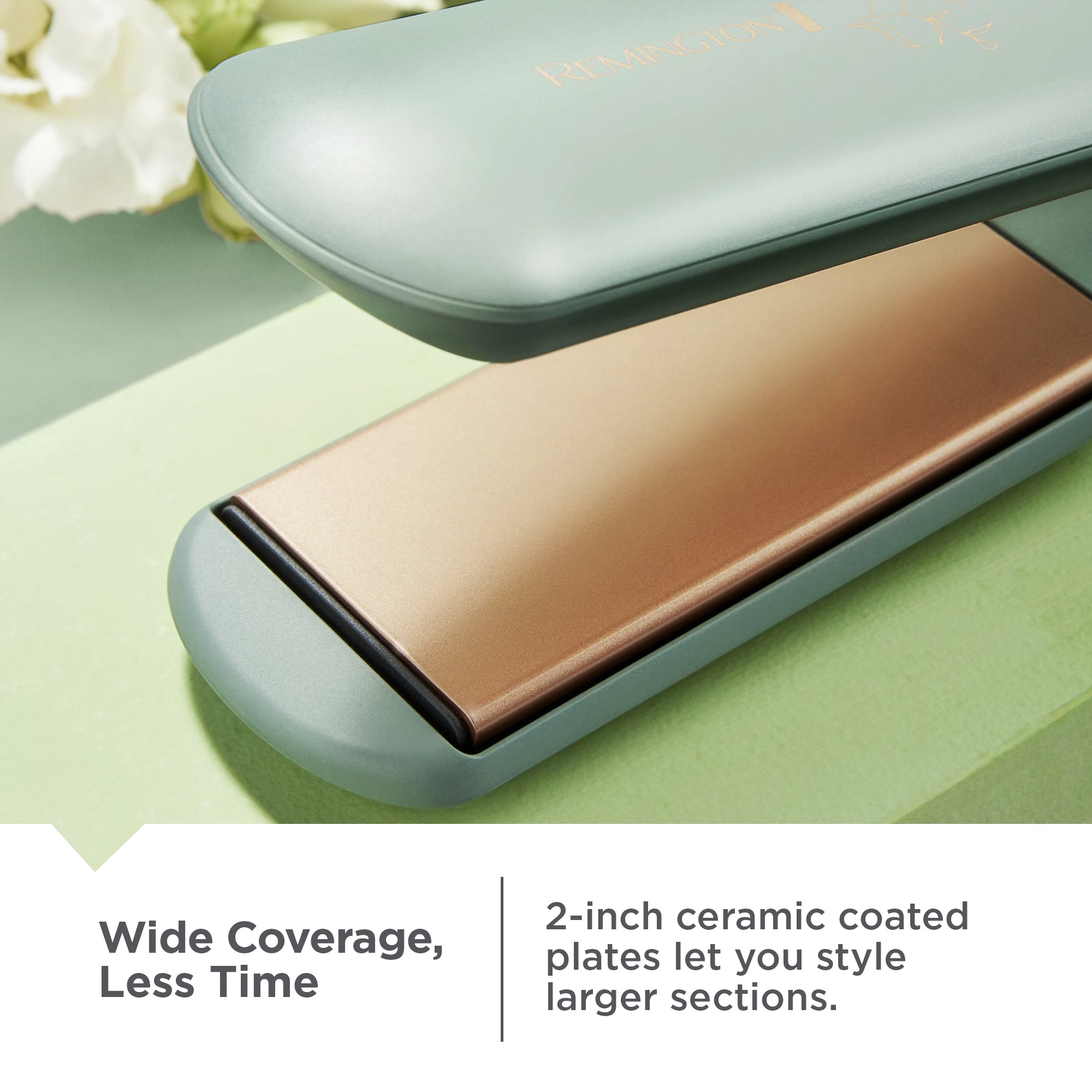 S5755NA Botanicals™ 2" Flat Iron closeup of ceramic plates