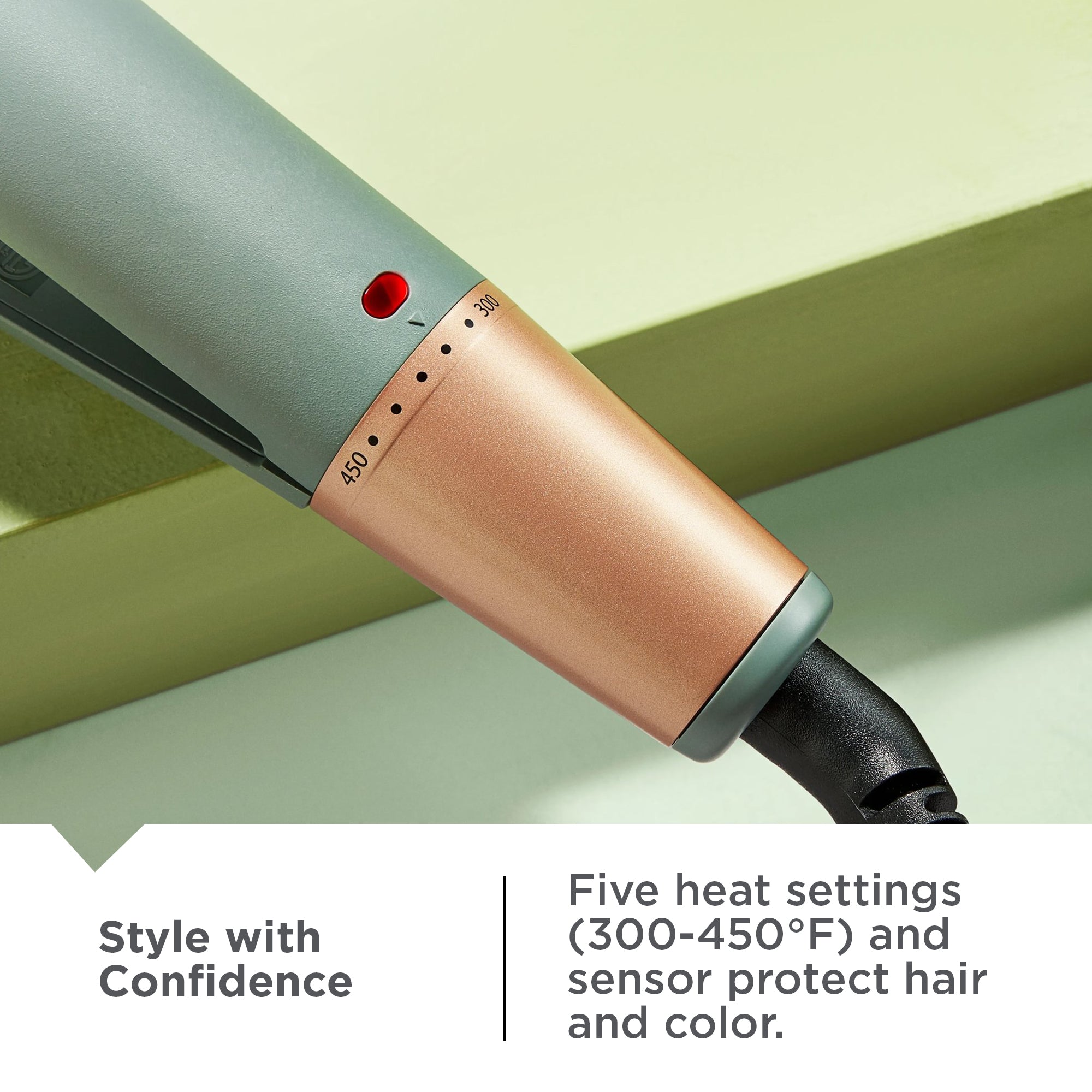 S5777NA Botanicals™ 1 Twist & Curl Multi-Styler closeup of temperature setting