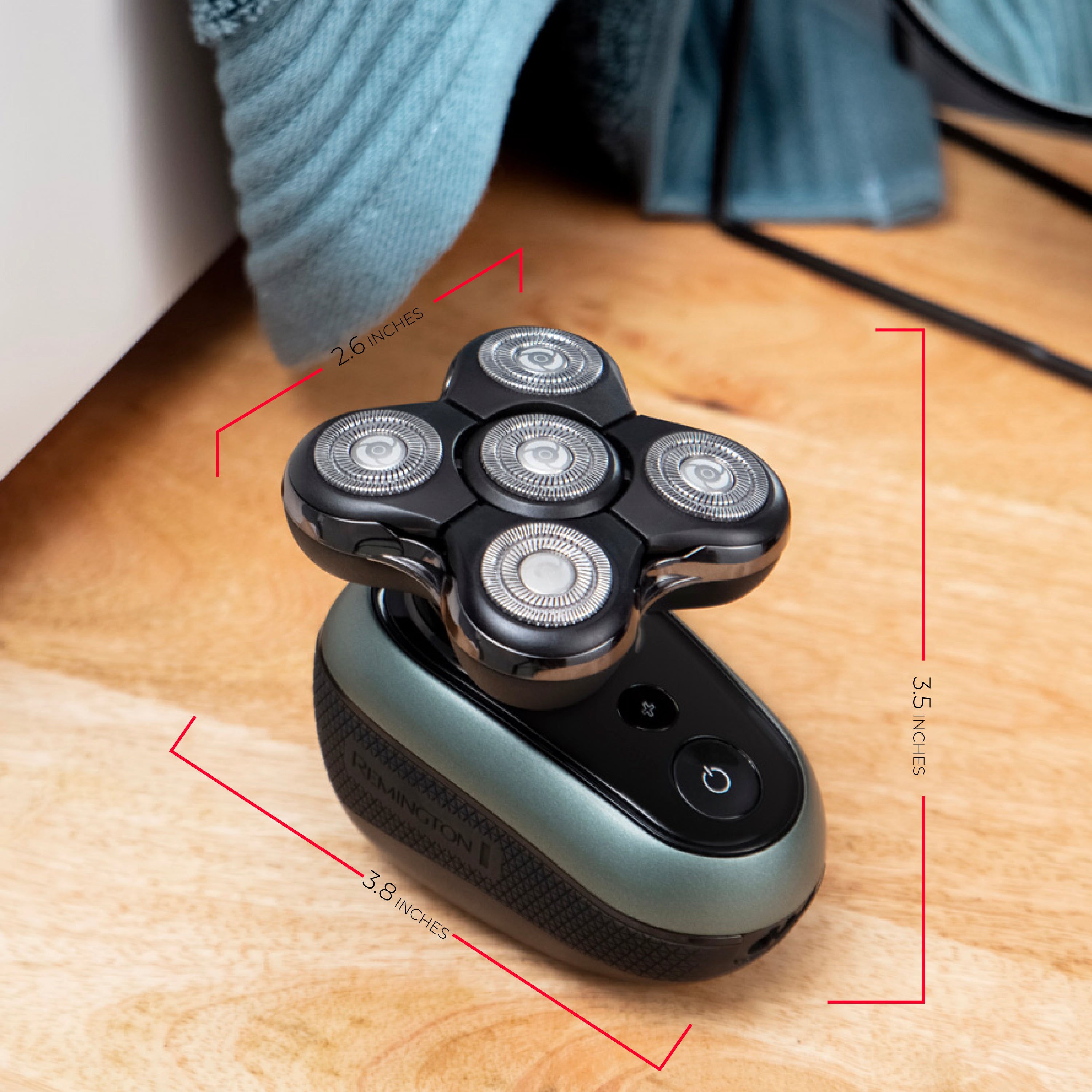 Dimensions in inches of the Remington XR7200 Shaver