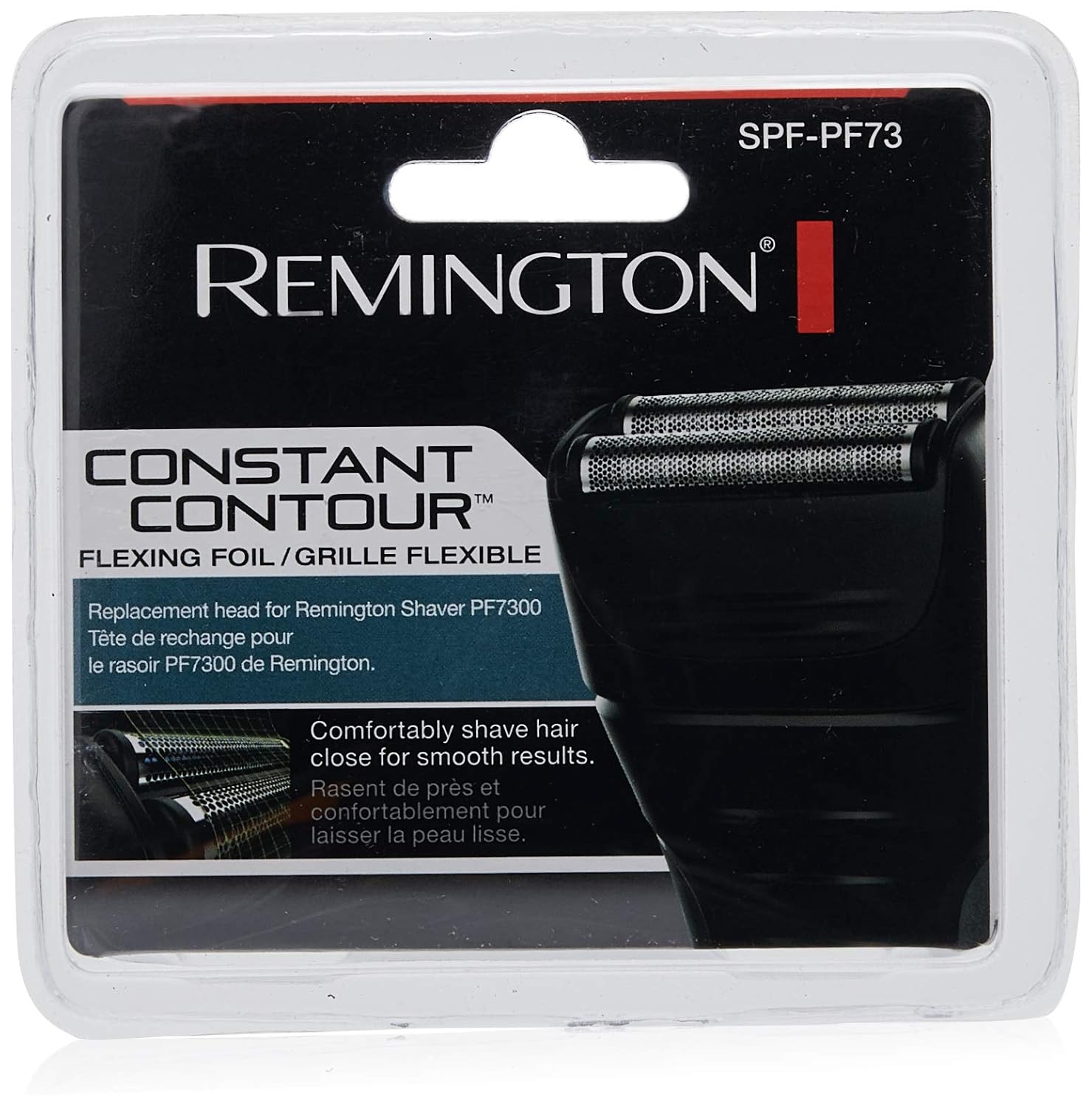 Remington Constant Contour flexing foil packaging on a white background