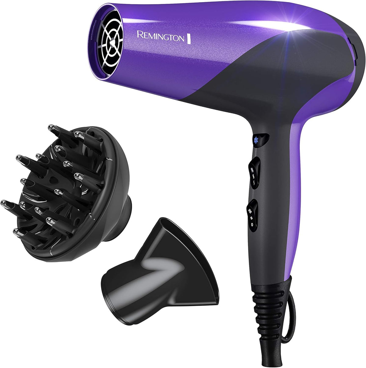 Remington Vibrant Purple and Black Hair Dryer Damage Protection Hair Dryer – Remington main image 4