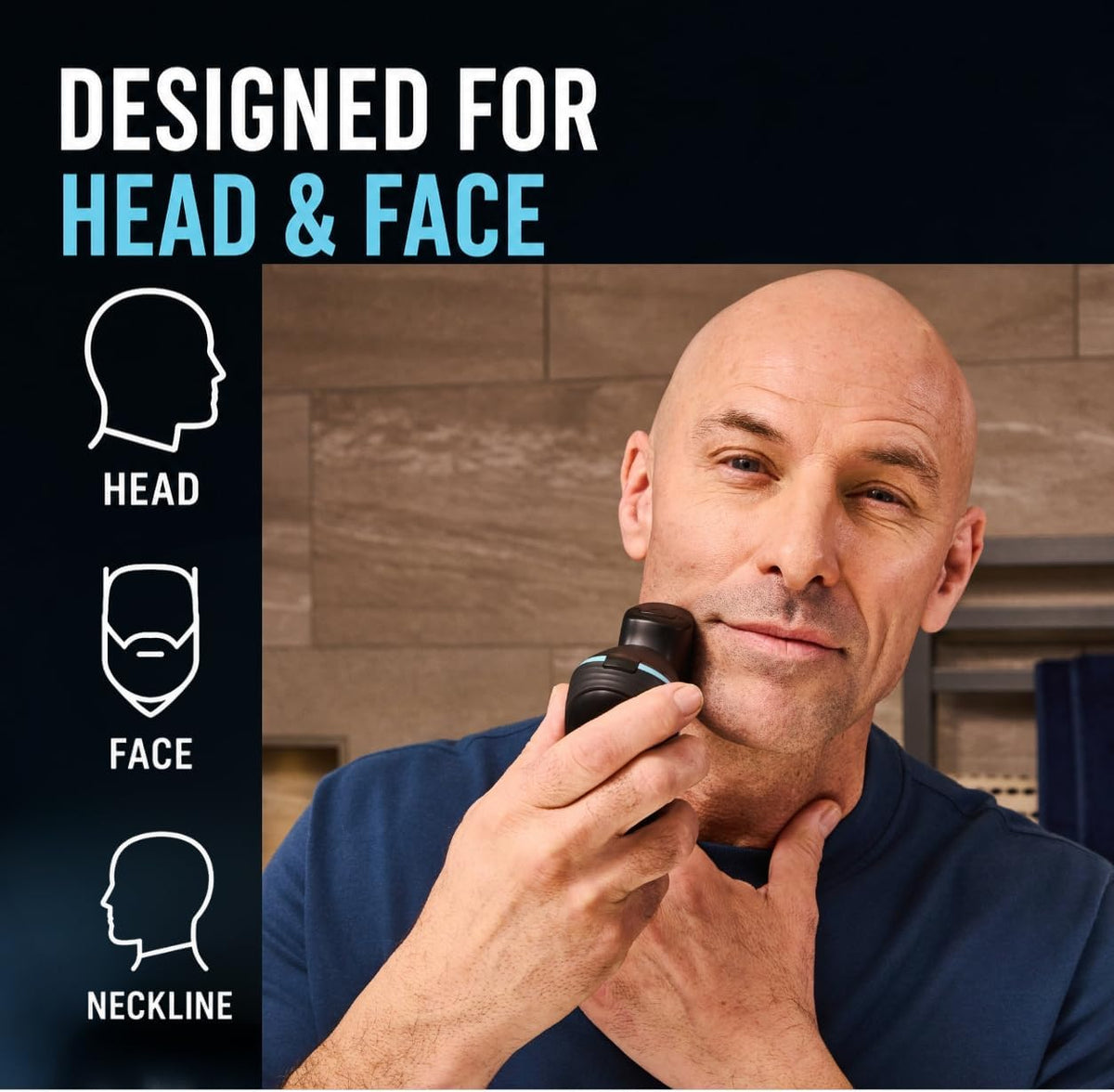 Remington Balder Head & Face Shaver for Men, Rotary Wet & Dry Razor