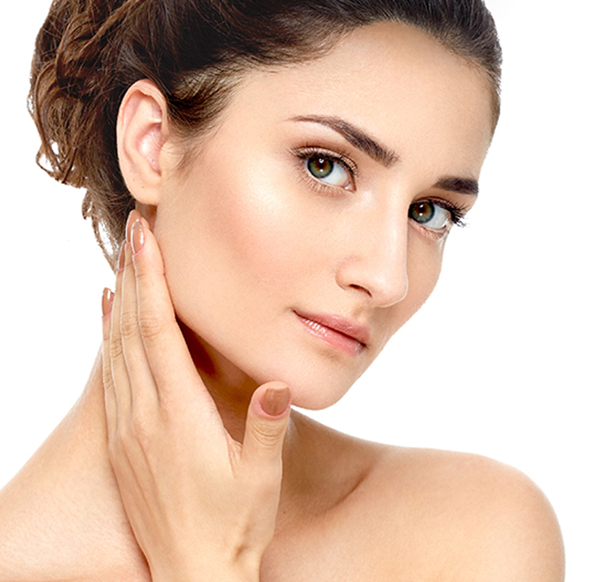 woman with flawless skin