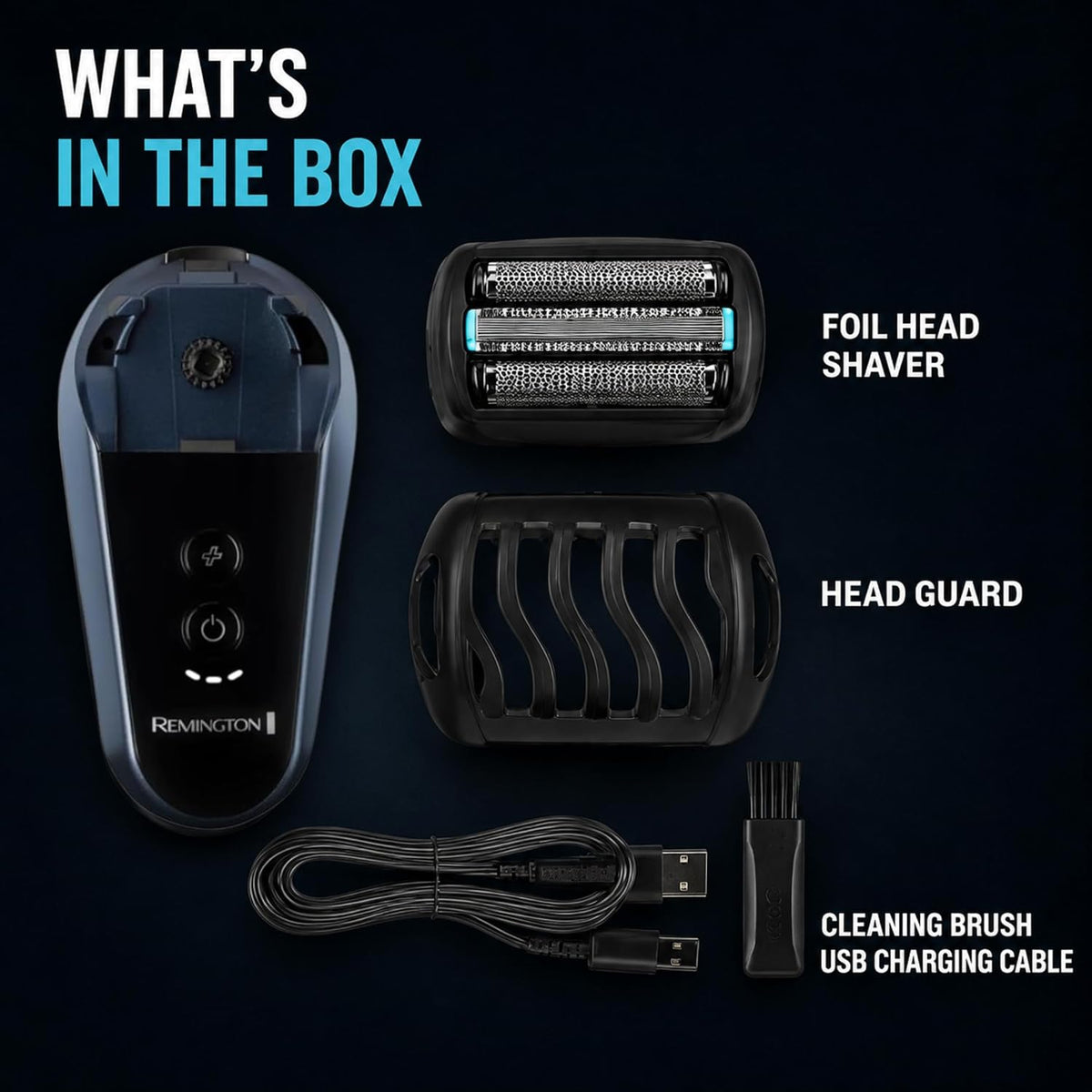 Remington Balder Head & Face Shaver for Men, Rotary Wet & Dry Razor