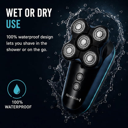 Remington Balder Head & Beard Shaver for Men, Rotary Wet & Dry Razor