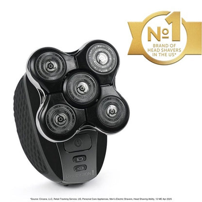 Balder electric shaver with four heads on a white background, featuring a gold badge indicating the brand's number one status in head shavers.