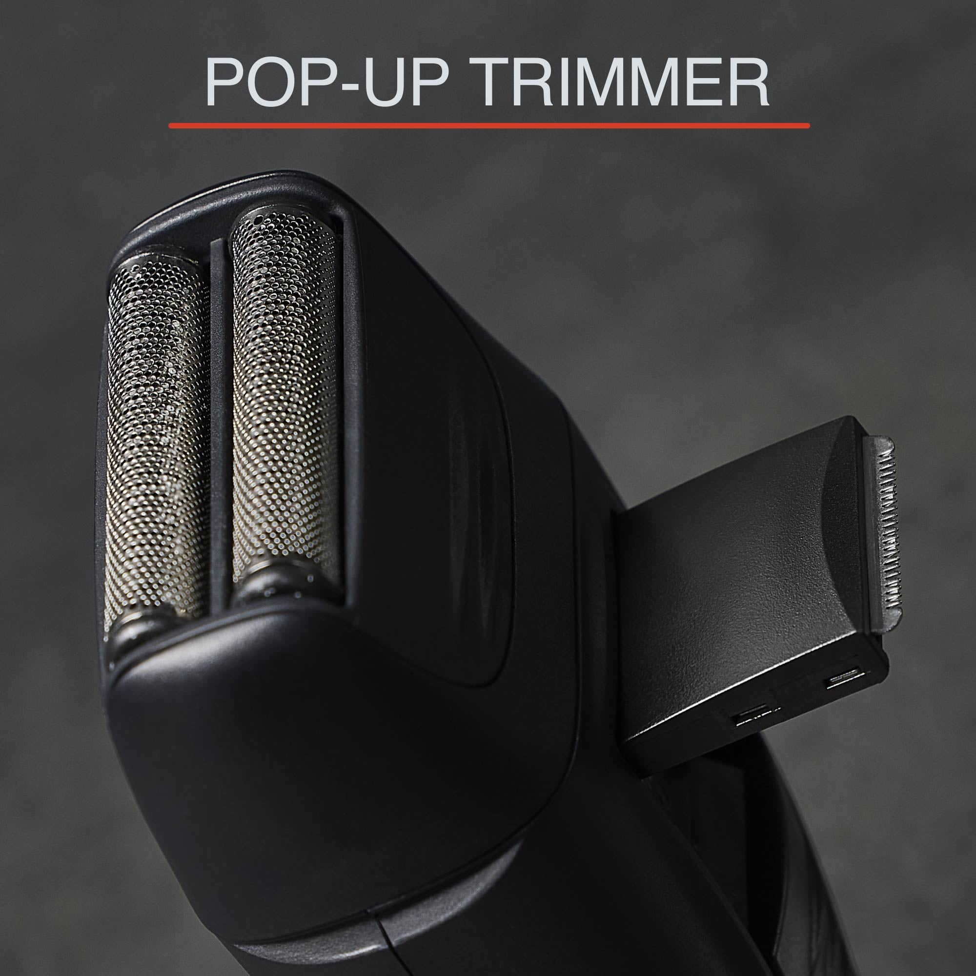 Pop-up trimmer with a dark background