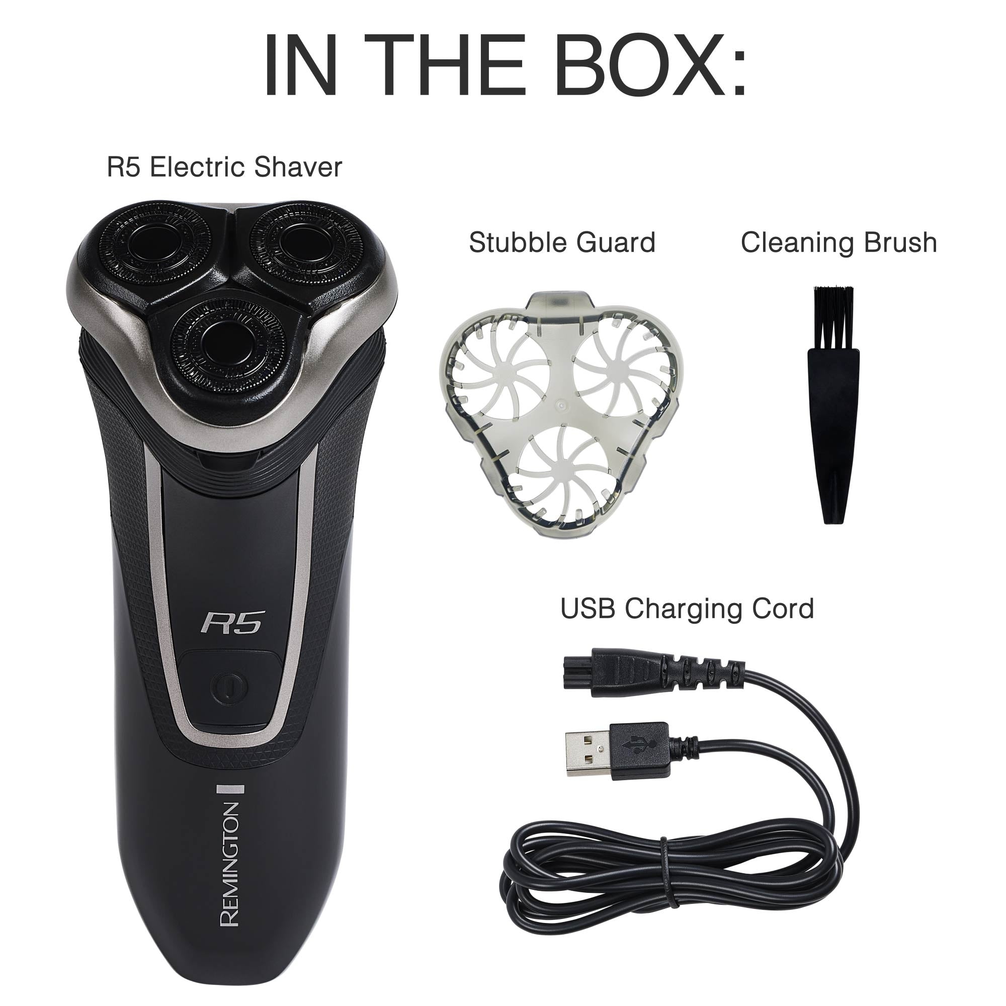 R5 Style Series Rotary Shaver and what is included in the box