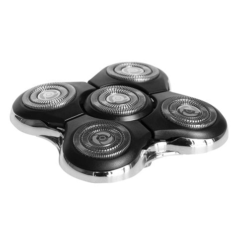 Shaver head with multiple circular components on a white background