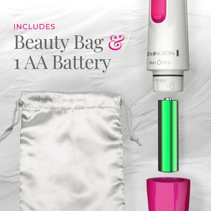 WPG4020FCDN with a beauty bag and AA battery on a white background
