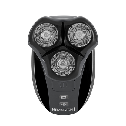 Black Remington electric shaver on a white background