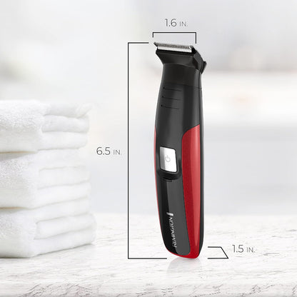 Hair trimmer with measurements on a white background