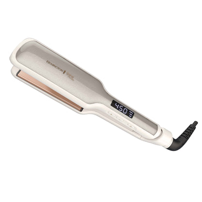 Hair straightener with digital display on a white background