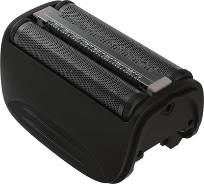 Black electric shaver on a white background