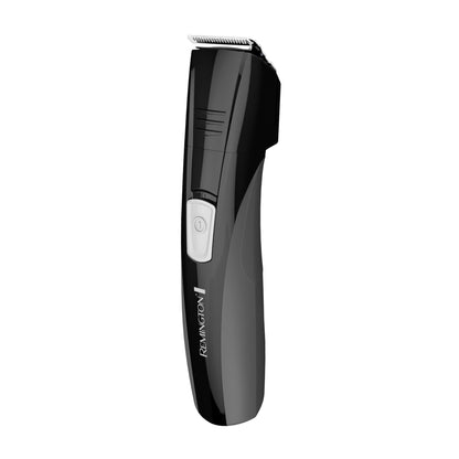 Black hair trimmer with brand name on a white background